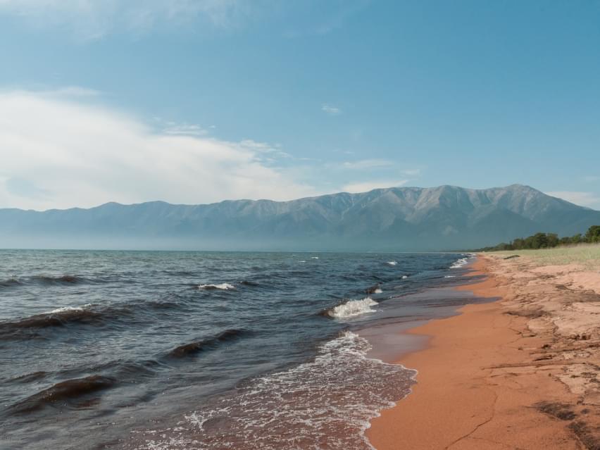 Фотография плажя на озере Байкал